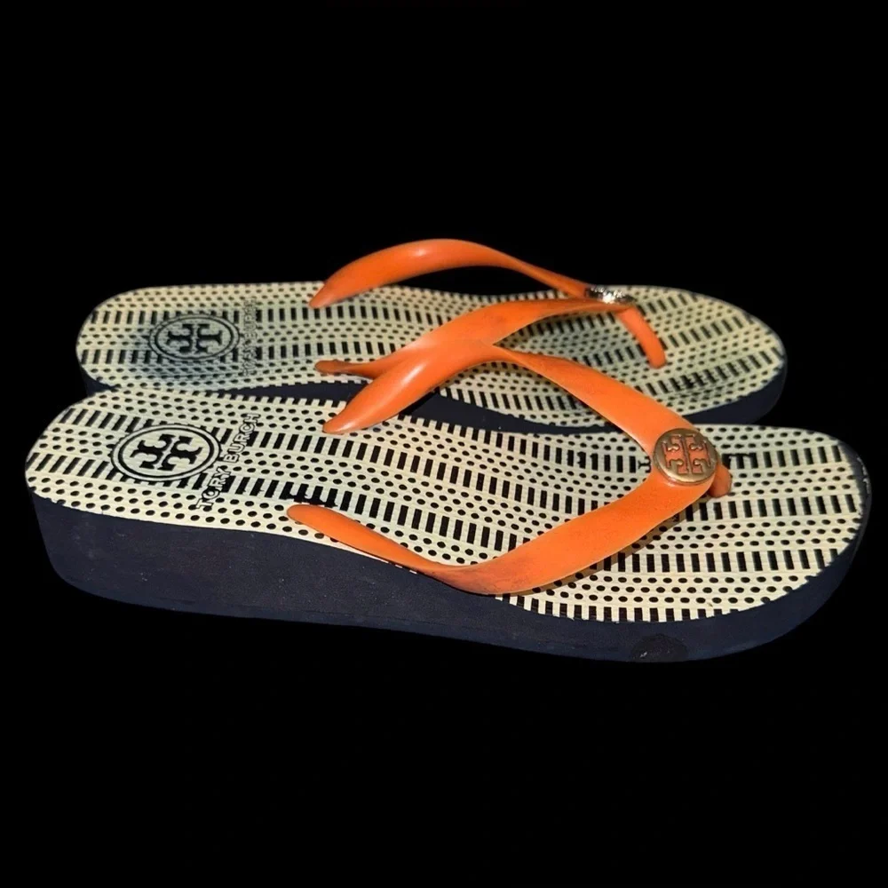 Tory Burch Heeled Thong Flip Flops Women’s Size 10